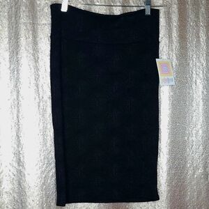 LuLaRoe BNWT S Cassie skirt - black embossed starburst